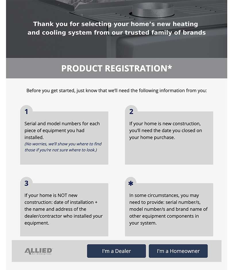 HVAC Warranty Coverage - 10 Year Parts Warranty